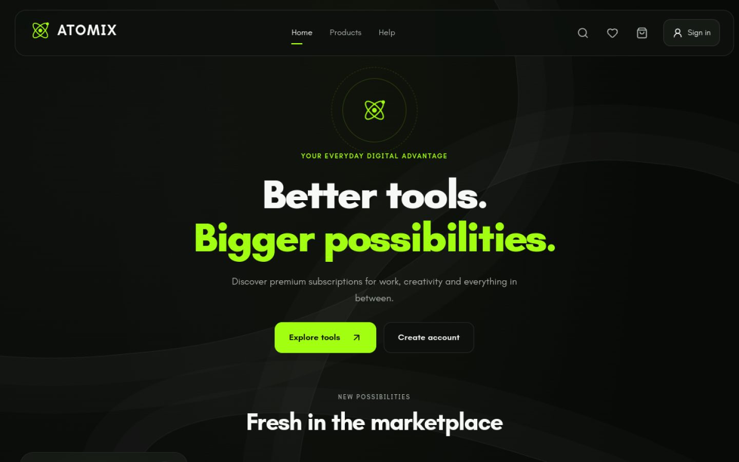 Atomix marketplace preview